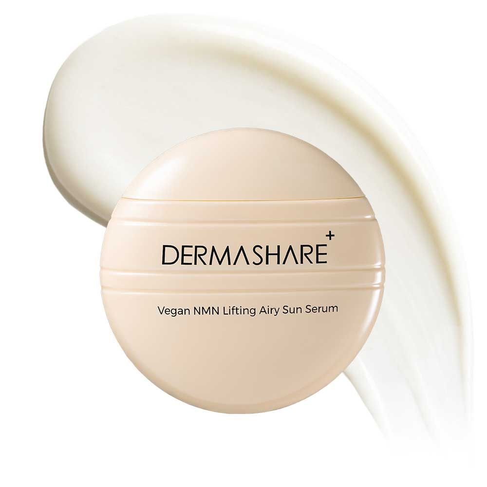 DERMASHARE Vegan NMN Lifting Airy Sun Serum SPF50+ PA++++ Anti-Aging Hydrating UV Protection 55ml _ Made in Korea